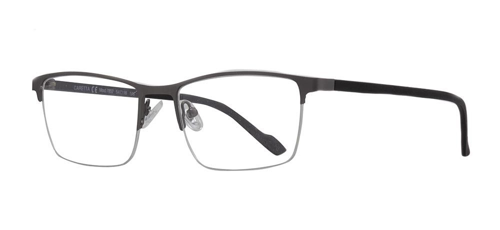 CARETTA Eyeglasses Teenage,Adult Man Rectangular Half Framed Metal Unfiltered CRTTA 7852-C.M02